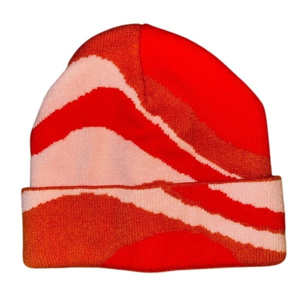 Unbranded Unisex Knit Cuffed Beanie Hat One Size Multicolor Geometric no tags